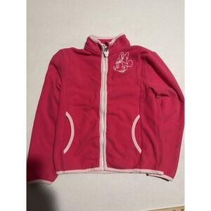 Disney Minnie Mouse Full Zip Fleece Jacket, Pink, Kid's Size 5/6 #817